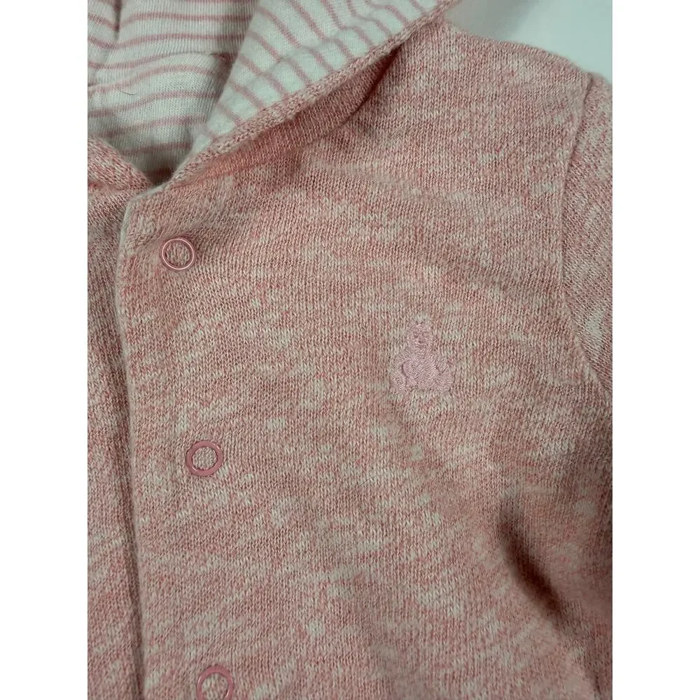 Baby Gap Reversible Bear Hoodie Pink 6-12 Months
